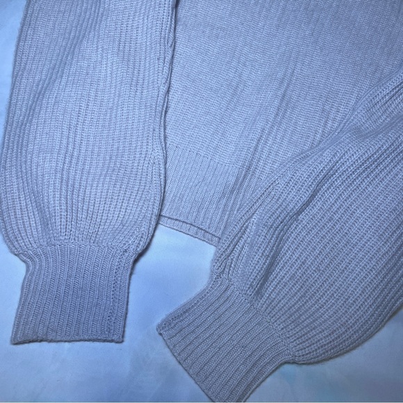 LoveShackFancy- Beige Potter Sweater Size S Cashmere Puff Sleeve Fall Fashion - Picture 9 of 11